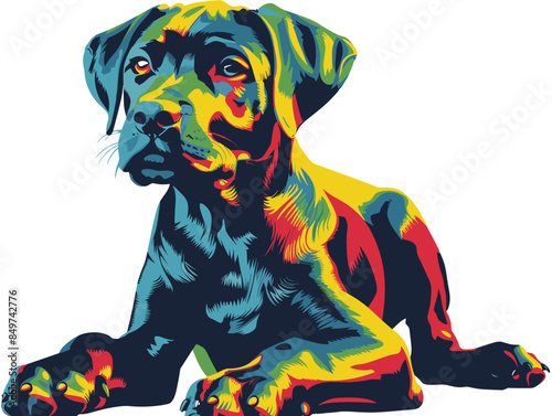 Labrador Retriever.Vector illustration ready for vinyl cutting.