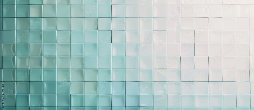Gradient is formed by the turquoise blue square tiles as they transition from dark to light, creating an abstract background with a modern and clean aesthetic Gradient is formed by the turquoise blue square tiles as they transition from dark to light, creating an abstract background with a modern and clean aesthetic