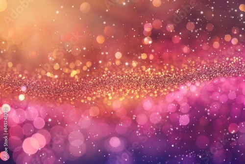 Abstract glitter background with sparkling lights and particles, creating a magical and festive atmosphere, ideal for holiday and celebration designs