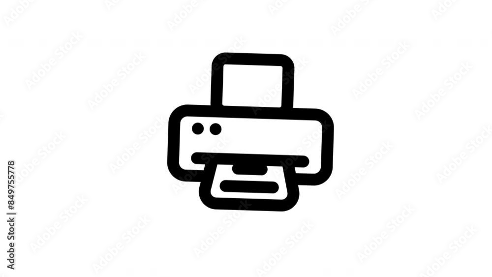 Printer animated icon with alpha ch annel. Perfect for project and Explainer Video Printer animated icon with alpha ch annel. Perfect for project and Explainer Video