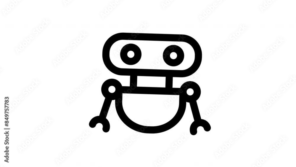 Robot animated icon with alpha ch annel. Perfect for project and Explainer Video