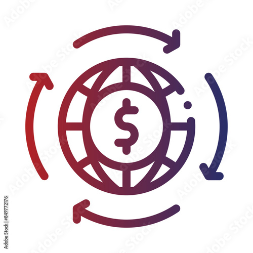 globalization gradient icon
