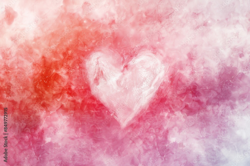 Beautiful white heart on red and pink background symbolizes love, romance, and valentine's day, evoking passion, emotion, and eternal love Beautiful white heart on red and pink background symbolizes love, romance, and valentine's day, evoking passion, emotion, and eternal love