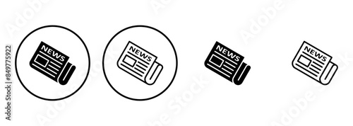 Newspaper icon set. news paper vector sign