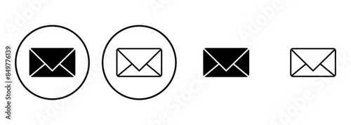 Mail icon set. email icon vector. E-mail icon. Envelope illustration