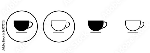 Coffee cup icon set. cup a coffee icon vector.