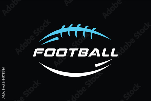 American Football badge logo vector - Rugby logo
