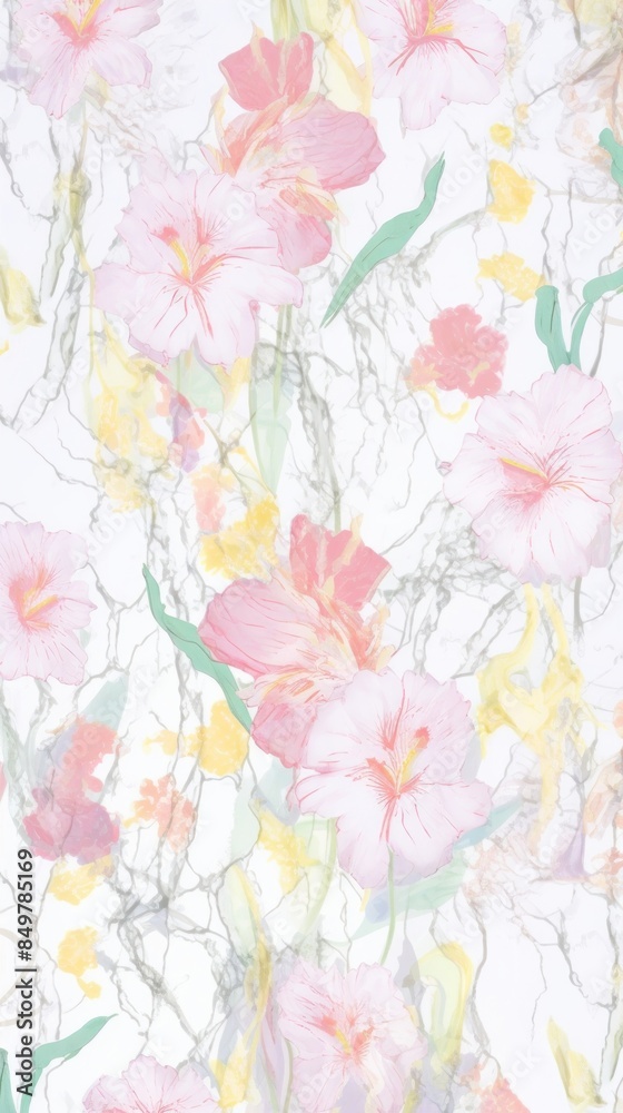 Flower pattern marble wallpaper backgrounds abstract petal.