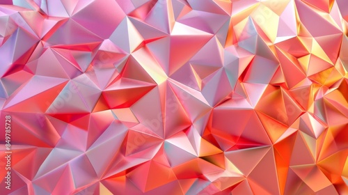 Abstract background with triangles. 3d rendering. Modern background