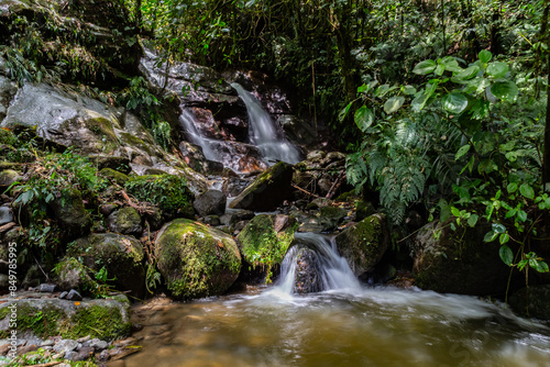 Long exposure of small waterfall