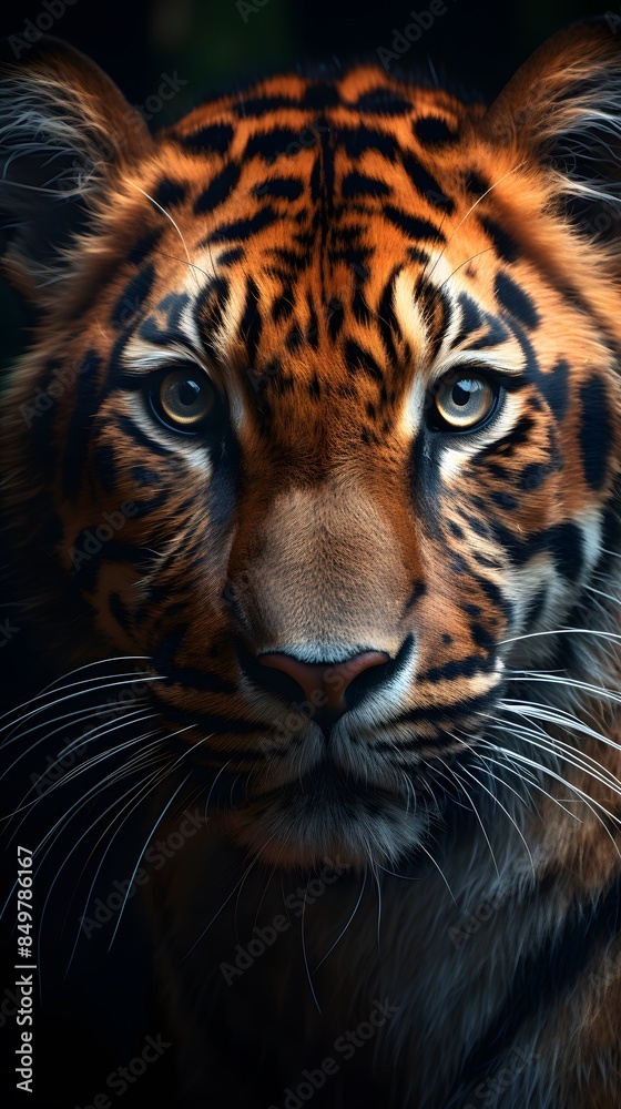 Fototapeta premium Detailed photo of a tiger