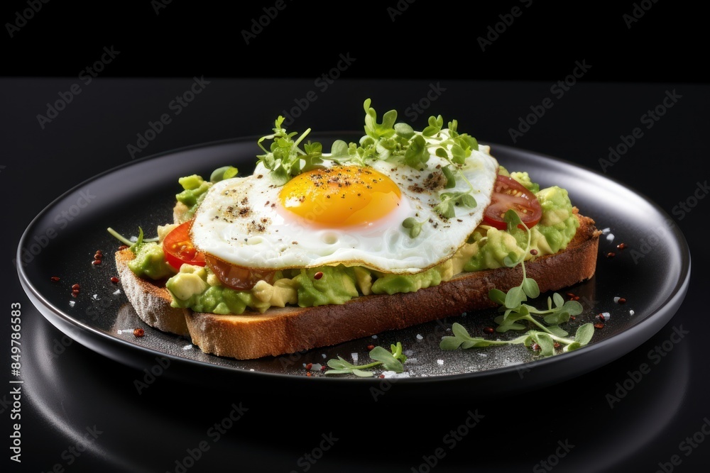 Avocado Toast plate egg avocado. Avocado Toast plate egg avocado.