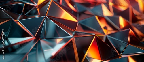 Wallpaper Mural Abstract background with triangles. 3d rendering. Modern background Torontodigital.ca