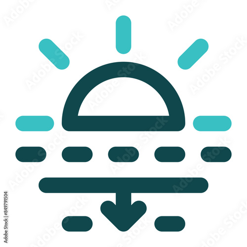 sunset icon for illustration