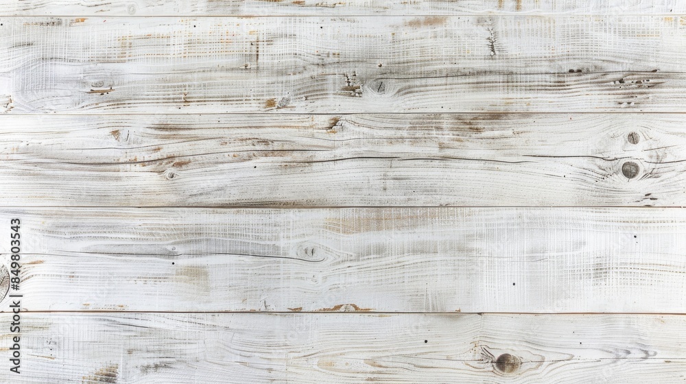 Aged white wooden table with a natural pattern on a light wood texture background Aged white wooden table with a natural pattern on a light wood texture background