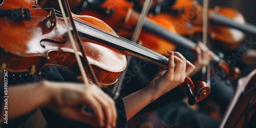 Deep tones and colors of classical music. 