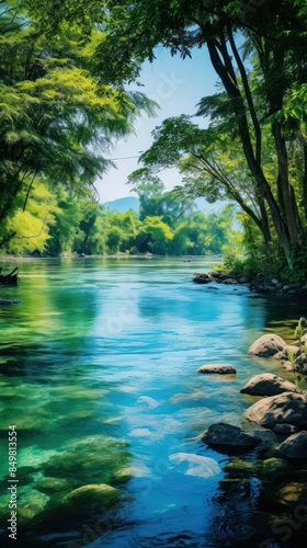 River land wilderness landscape.