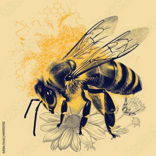 Bee Pollination, Bee Population, Honey  Bee, Bees, Native Bees, Colony Collaspe Disorder, Biodiversity, Disease, Habitat Loss,  Varroa Mites, Pollination Friendly Gardens, Community Engagement, photo