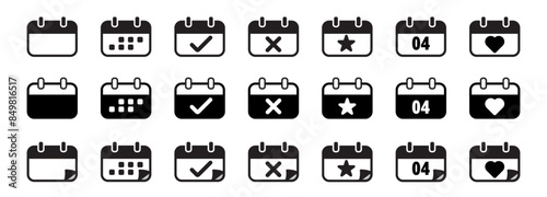 calender date icon bundle time appointment symbol
