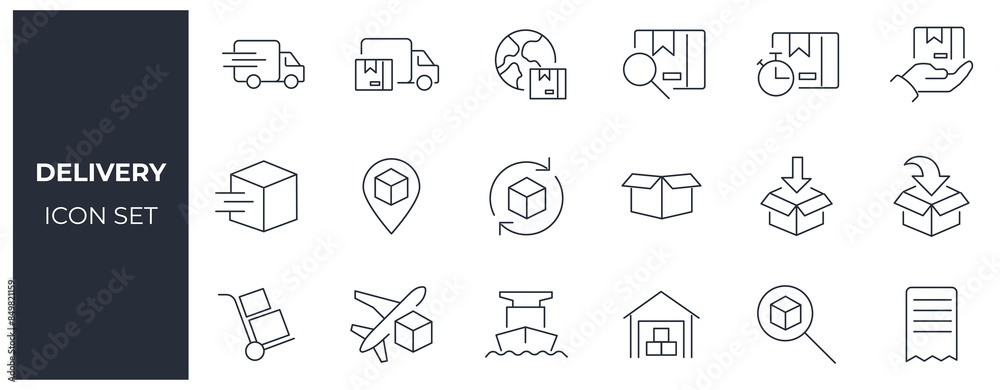Delivery icon set Delivery icon set