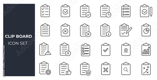 Clipboard and checklist icon.