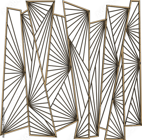 Vector illustration sketch of modern minimalist residential partition backdrop design