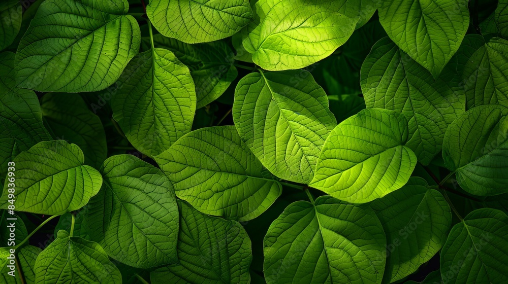 A captivating photo of green leaves with a translucent effect, showcasing the beauty of nature in intricate detail. Ideal for backgrounds, with a fresh, vibrant aesthetic. A captivating photo of green leaves with a translucent effect, showcasing the beauty of nature in intricate detail. Ideal for backgrounds, with a fresh, vibrant aesthetic.