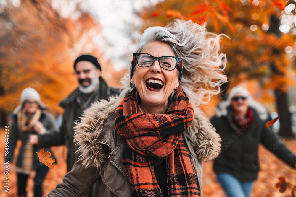 Group of friends having fun in the autumn park. People having fun outdoors. Group of friends having fun in the autumn park. People having fun outdoors.