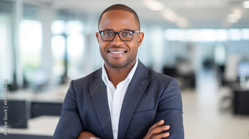 portrait of a confident and successful African American executive businessman portrait of a confident and successful African American executive businessman