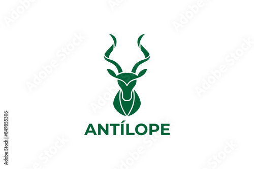 antilope logo vector simple grpahic animal