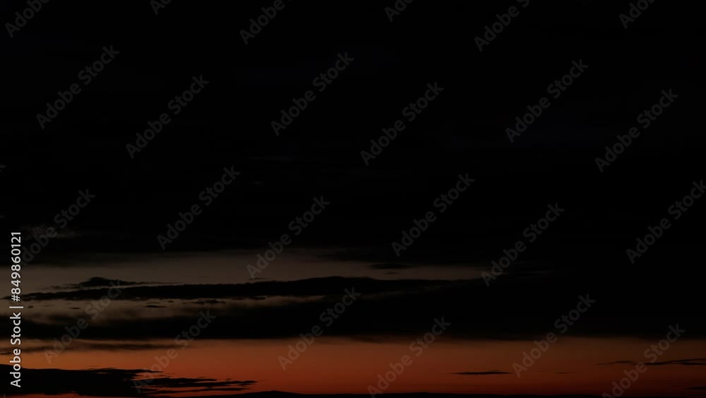 Blue and Orange Cloudy Sky Before Sunrise Zoom Out Timelapse Blue and Orange Cloudy Sky Before Sunrise Zoom Out Timelapse