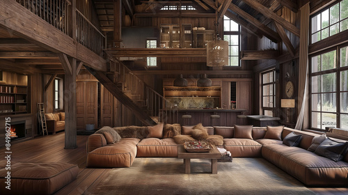 beautiful wooden home interior design  © Ali