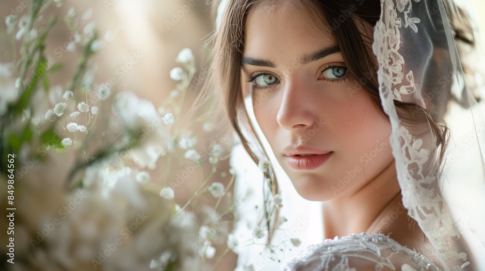High-resolution image of a bride on her wedding day