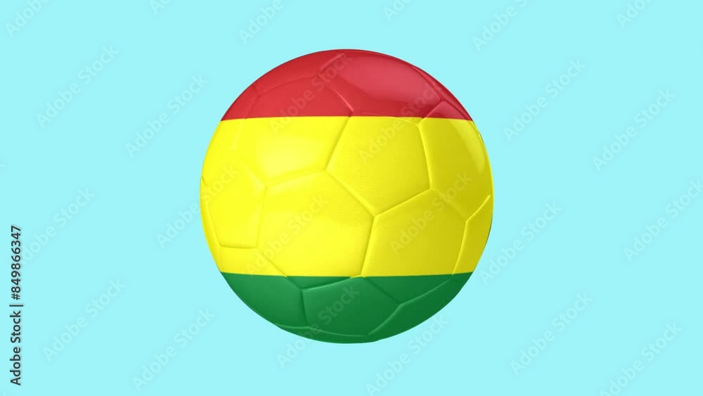 Football Bolivia Flag Rotating Loop 3d with Alpha Matte Football Bolivia Flag Rotating Loop 3d with Alpha Matte