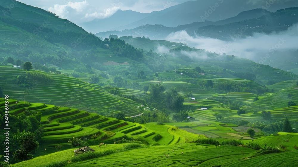 Green and Fertile Valley AI generated Green and Fertile Valley AI generated