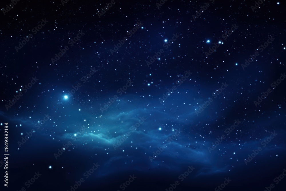 Fototapeta premium Dark blue space with stars backgrounds astronomy outdoors.