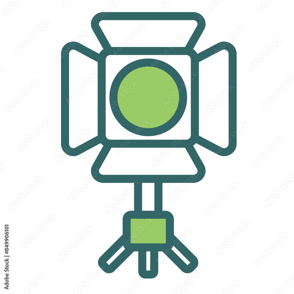 Naklejka premium Studio Lighting Kit Icon