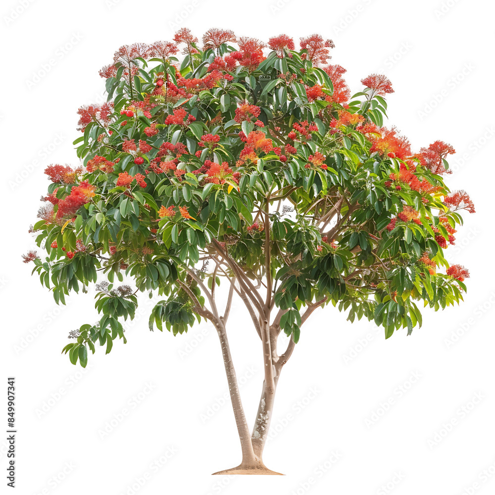 Saraca Asoca on Clear Background Saraca Asoca on Clear Background