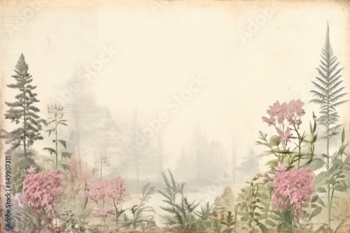 Forest border backgrounds painting outdoors.