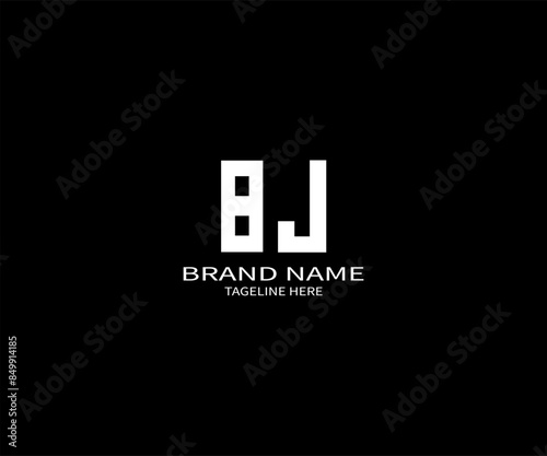 BJ letter logo design in six style. BJ polygon, circle, triangle, hexagon, flat and simple style with black and white color variation letter logo set in one artboard. BJ