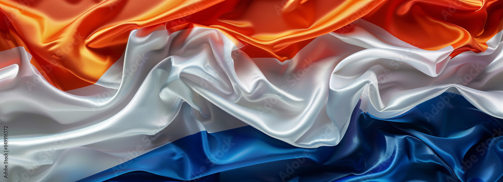 Waving flag of Netherlands as a decoration, symbol of Dutch patriotism ...