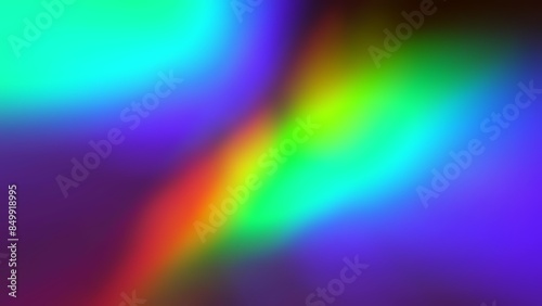 Neon pink purple rainbow light rays flash and glow. Abstract holographic background