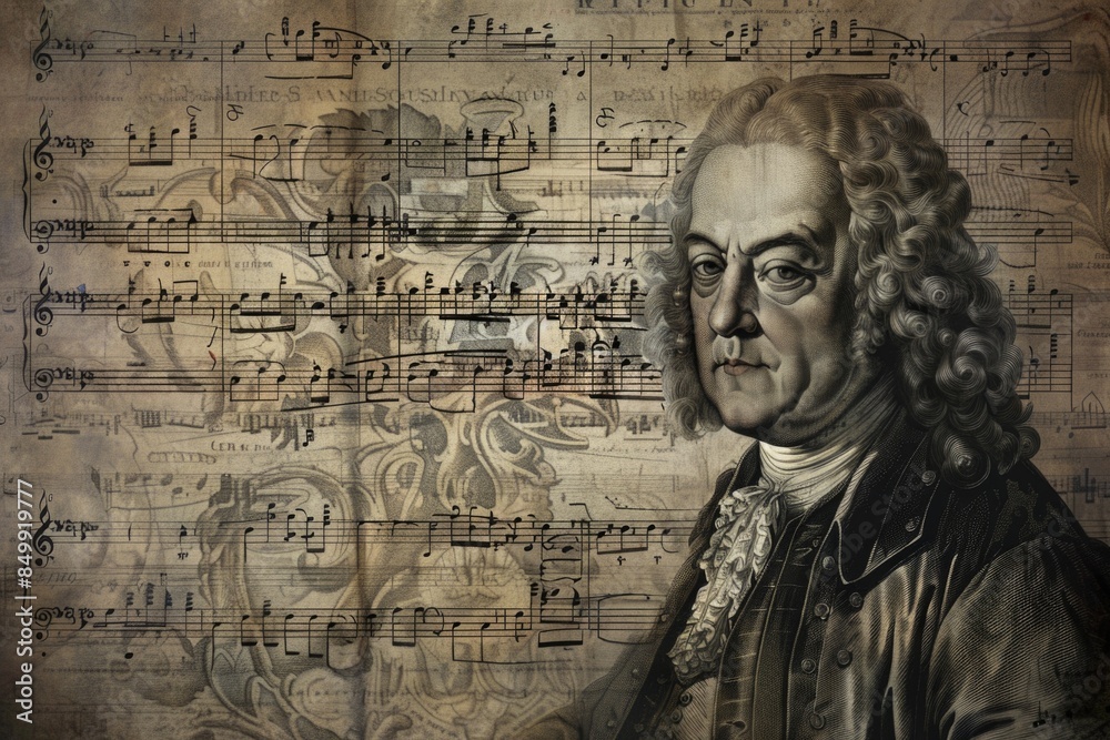 Musical genius: Johann Sebastian Bach, German composer, organist ...