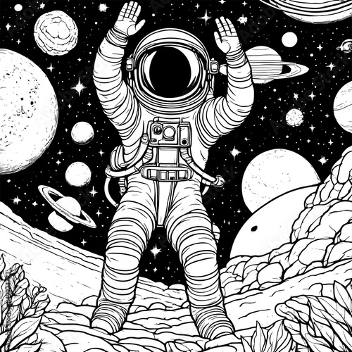 Astronaut On Outer Space Odyssey