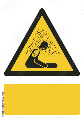 ISO warning safety signs_warning ; asphyxiating atmosphere your custom message here portrait size a4/a3/a2/a1	
