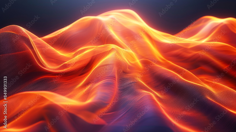 Fototapeta premium abstract background, flexible and futuristic waves in shiny gold, fine details, bright colors, gently undulating waves
