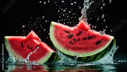 Vivid Juiciness, A Splash of Watermelon in Detail