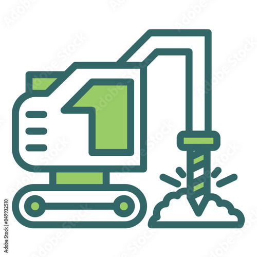 Geotechnical Drill Rig Icon