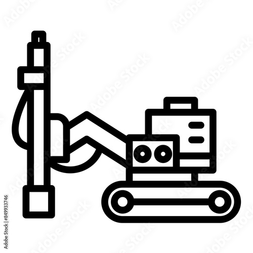 Core Drilling Rig Icon