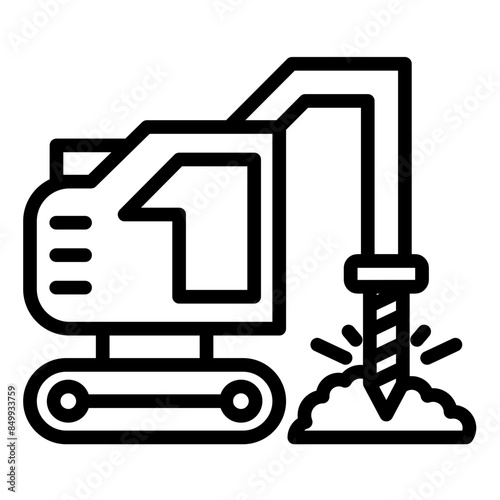 Geotechnical Drill Rig Icon